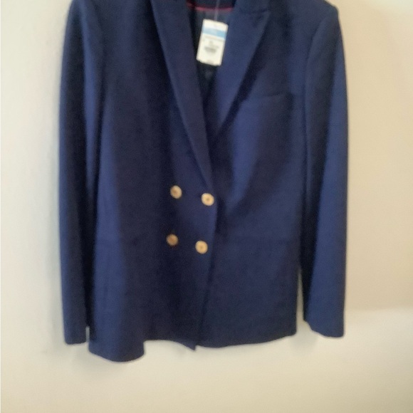 J. McLaughlin Navy Blue Warrington Double-Breasted Blazer - Picture 3 of 10